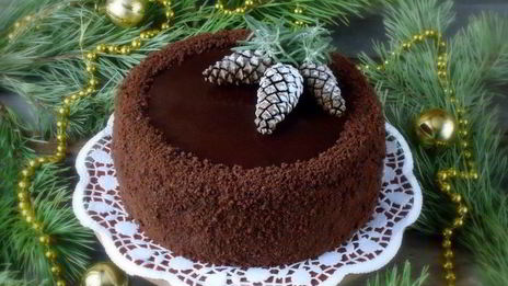 шоколадный торт с курагой