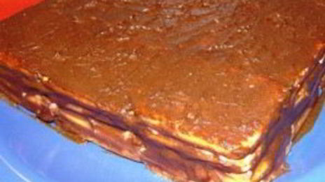 торт без выпечки из печенья