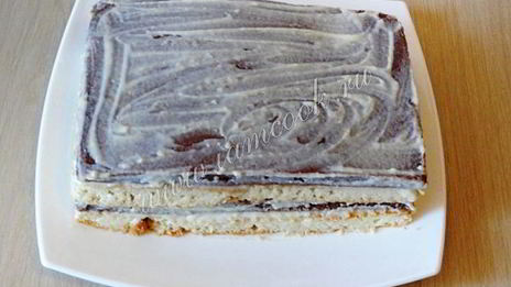 торт черное-белое