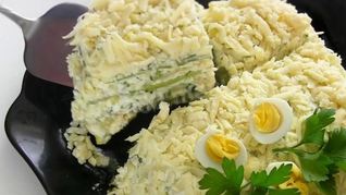 Торт из кабачков со сметаной и сыром