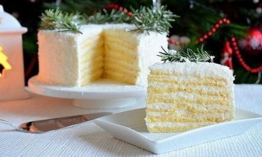 Рецепт торта кокосового рай на сгущенке