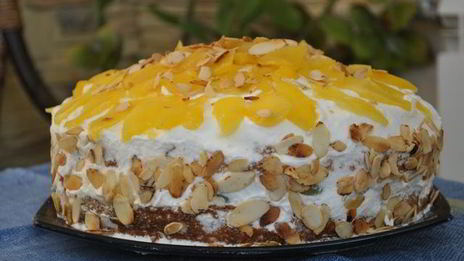 торт парадиз с манго и виноградом