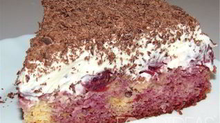 Торт с маскарпоне и вишней