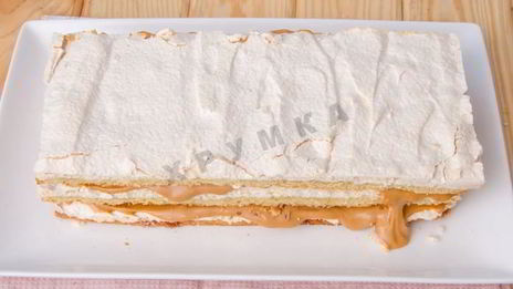 торт воздушный сникерс из песочного теста