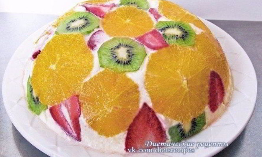 Рецепт творожно-йогуртового торт нотка лета