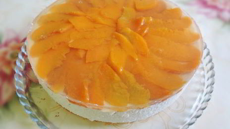творожно-персиковый торт нежность