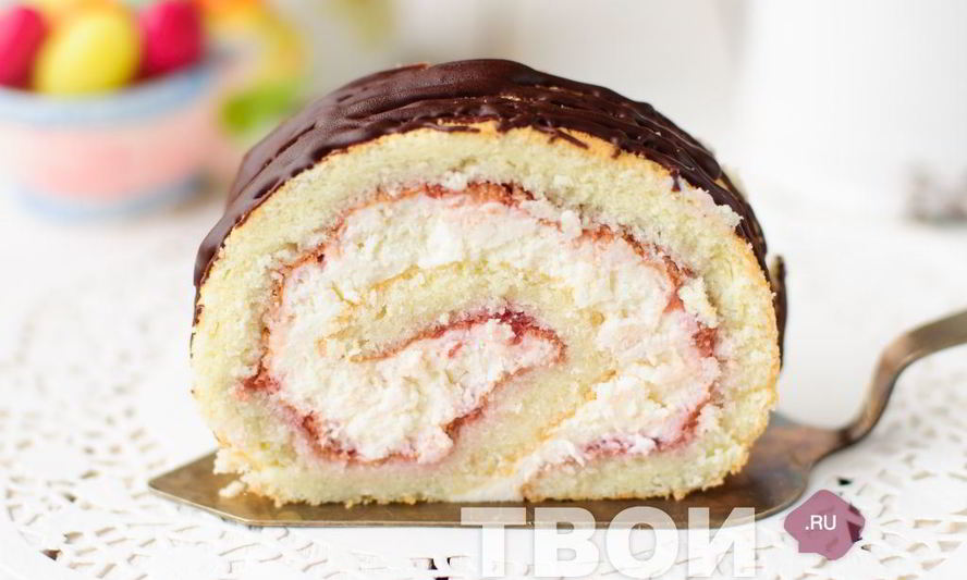 Рецепт творожного рулета