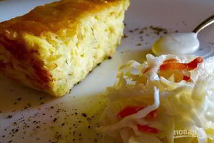 Картофельная запеканка из тертого картофеля