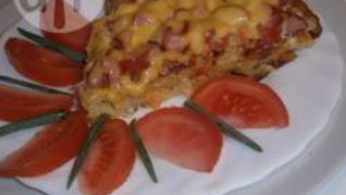 Картофельная запеканка на сковороде