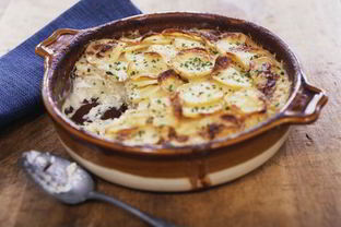 Картофельная запеканка с белыми грибами