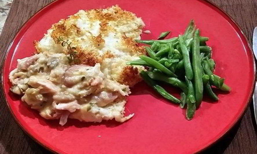 Рецепт картофельной запеканки с курицей и грибами