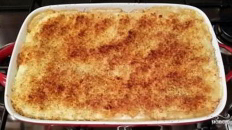 картофельная запеканка с курицей и грибами