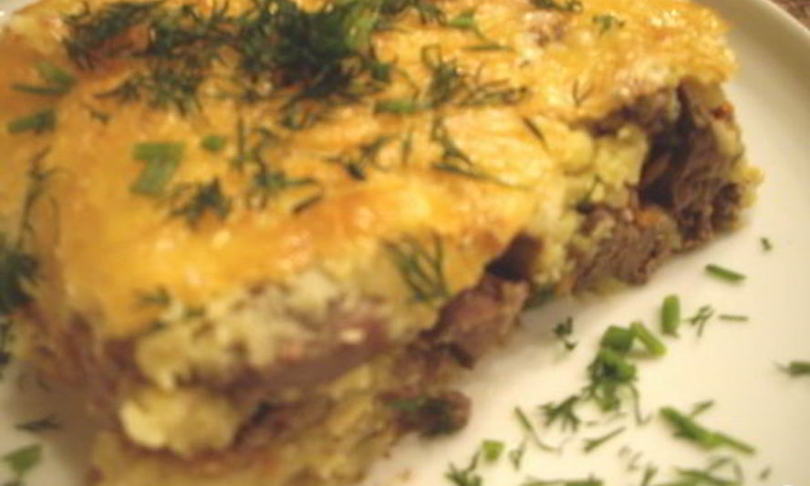 Рецепт картофельной запеканки с печенью в духовке