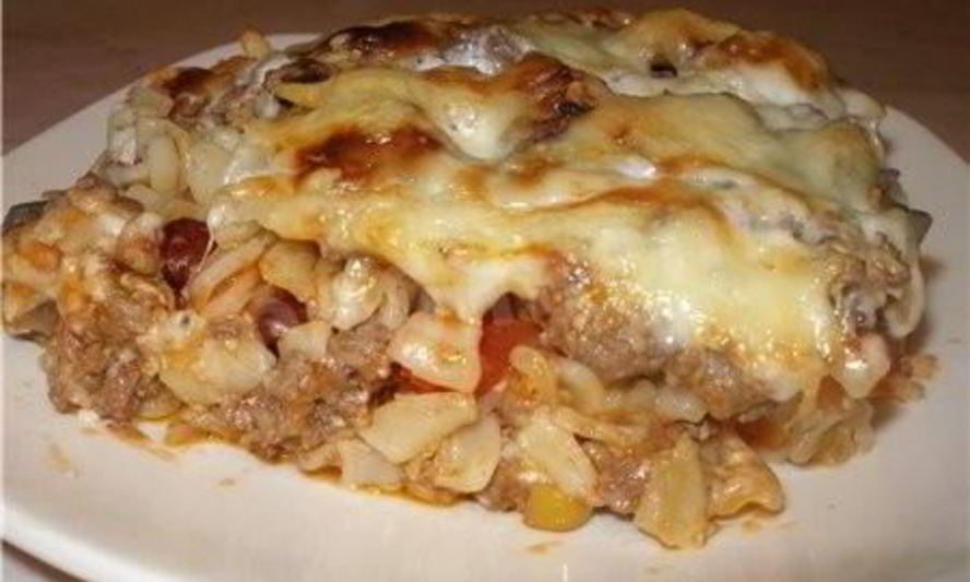 Рецепт мясной запеканки из макарон с фаршем в духовке