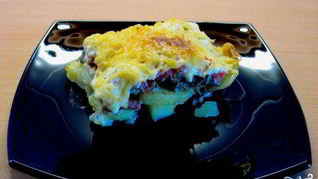 Мясная запеканка с картофелем