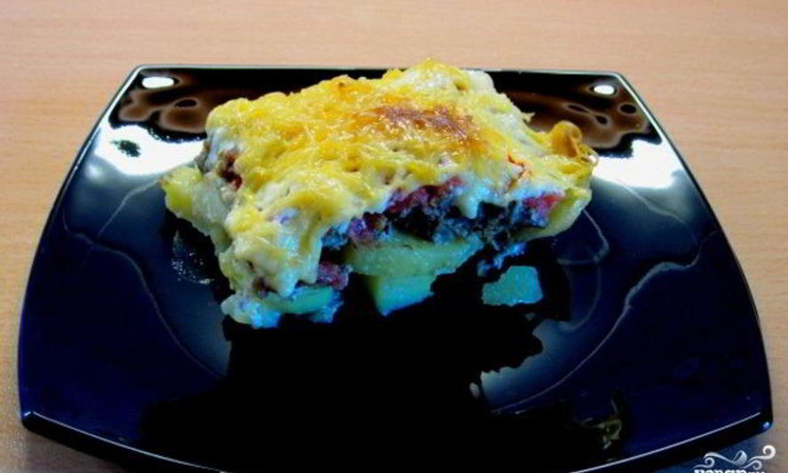 Рецепт мясной запеканки с картофелем