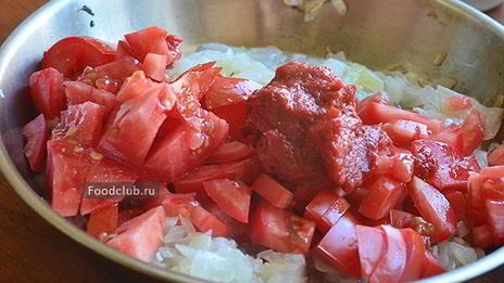 мясная запеканка с соусом бешамель