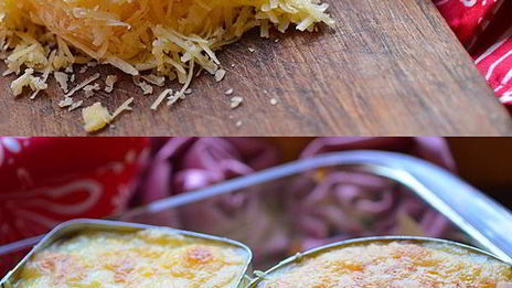 мясная запеканка с соусом бешамель