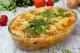 Овощная запеканка с говядиной