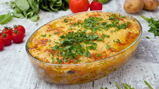 Овощная запеканка с говядиной