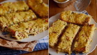 Овощная запеканка с рисом и сыром по-французски