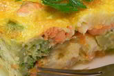 Овощная запеканка с семгой
