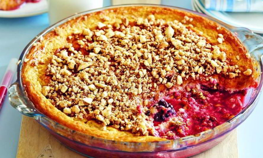 Рецепт простой запеканки с ягодами