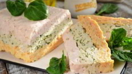 разноцветная запеканка с куриным фаршем
