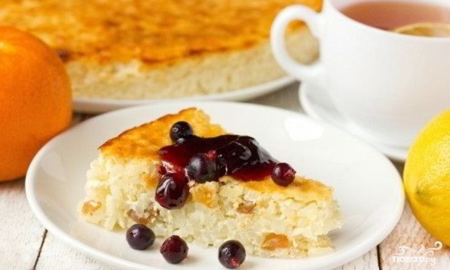 Рецепт рисовой запеканки с изюмом