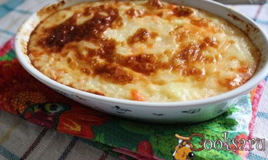 Рецепт рисовой запеканки с творогом, курагой и цукатами