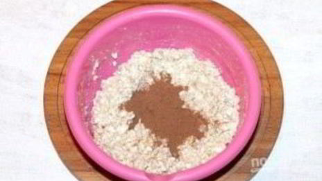 шоколадно-творожная запеканка с отрубями