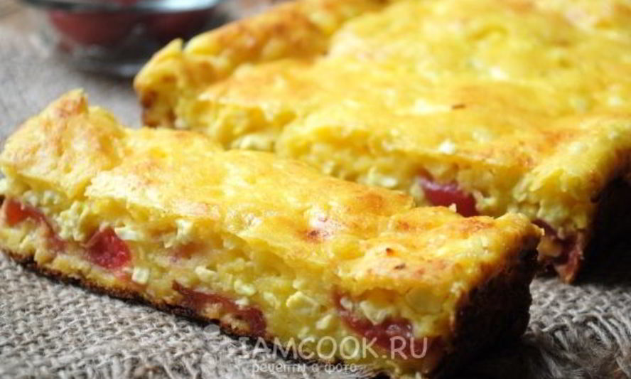 Рецепт творожной запеканки с черешней