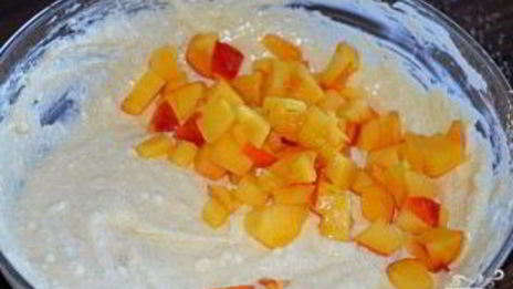 творожная запеканка с персиками