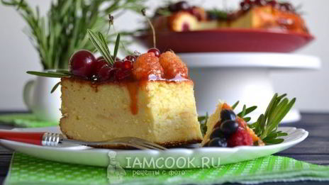 творожная запеканка с вишней