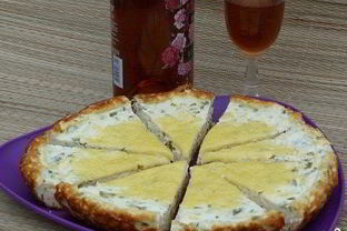 Творожная запеканка с зеленью