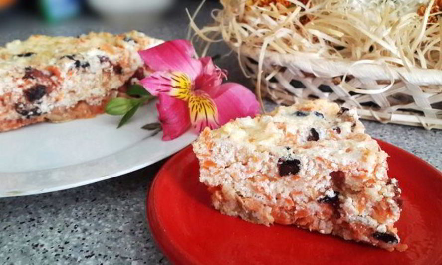 Рецепт творожно-морковной запеканка с черносливом