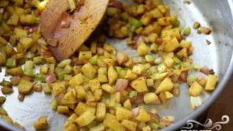 яблочно-луковая запеканка в сквоше