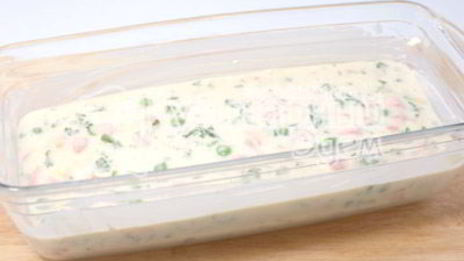 яичная запеканка с овощами и ветчиной