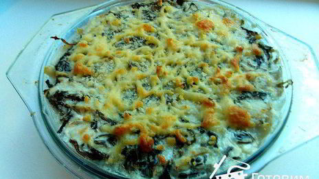 запеканка дальневосточная из рыбы с морской капустой