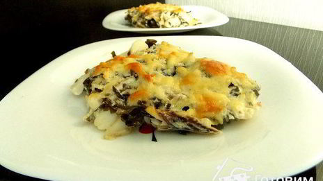 запеканка дальневосточная из рыбы с морской капустой