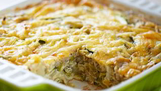 Запеканка из капусты с куриным фаршем в духовке