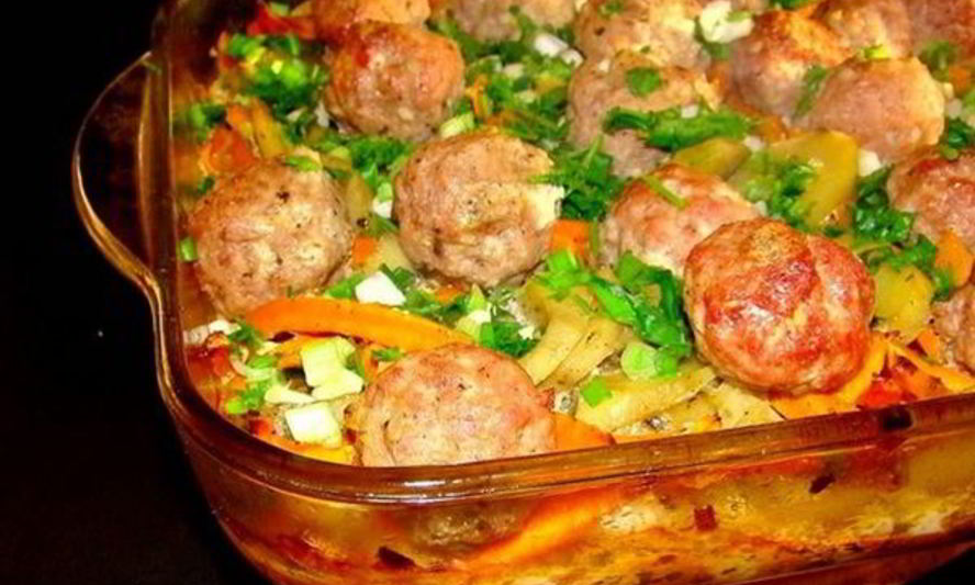 Рецепт запеканки из картофеля с фрикадельками