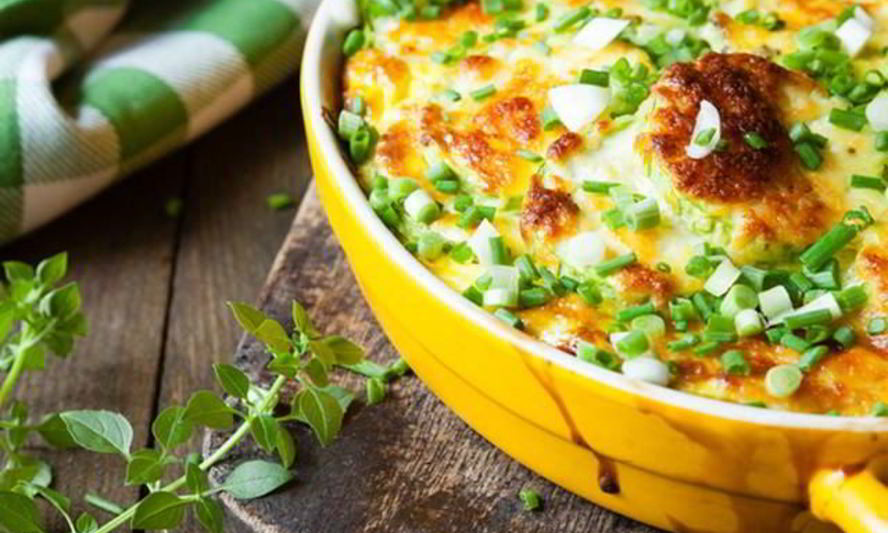 Рецепт запеканки из лосося с овощами