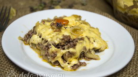 запеканка из макарон с фаршем и сыром