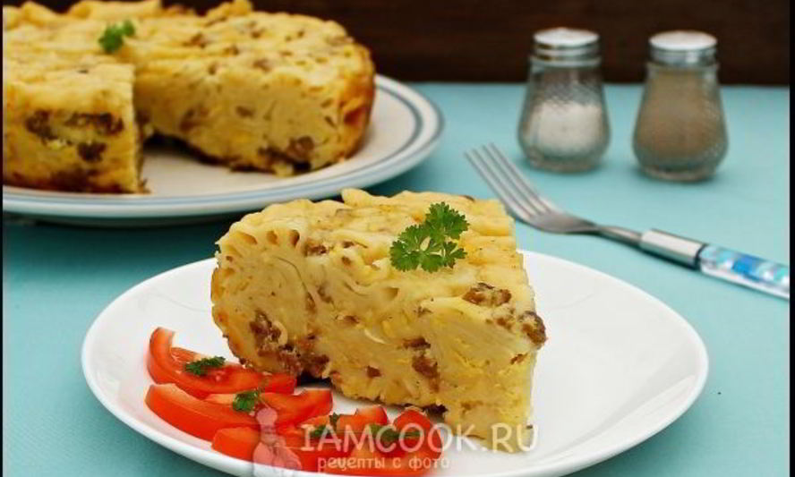 Рецепт запеканки из макарон с фаршем в мультиварке