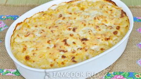 запеканка из макарон с курицей