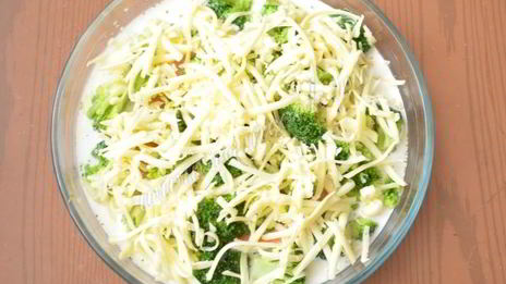 запеканка из семги, риса и брокколи