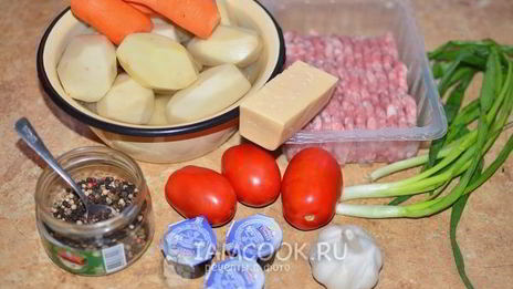 запеканка из тертого картофеля с фаршем в духовке