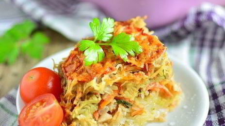 запеканка из тертого картофеля с фаршем в духовке