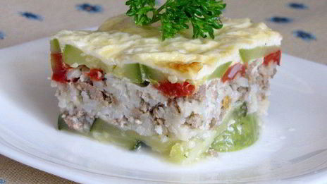 запеканка из цукини с рубленным мясом